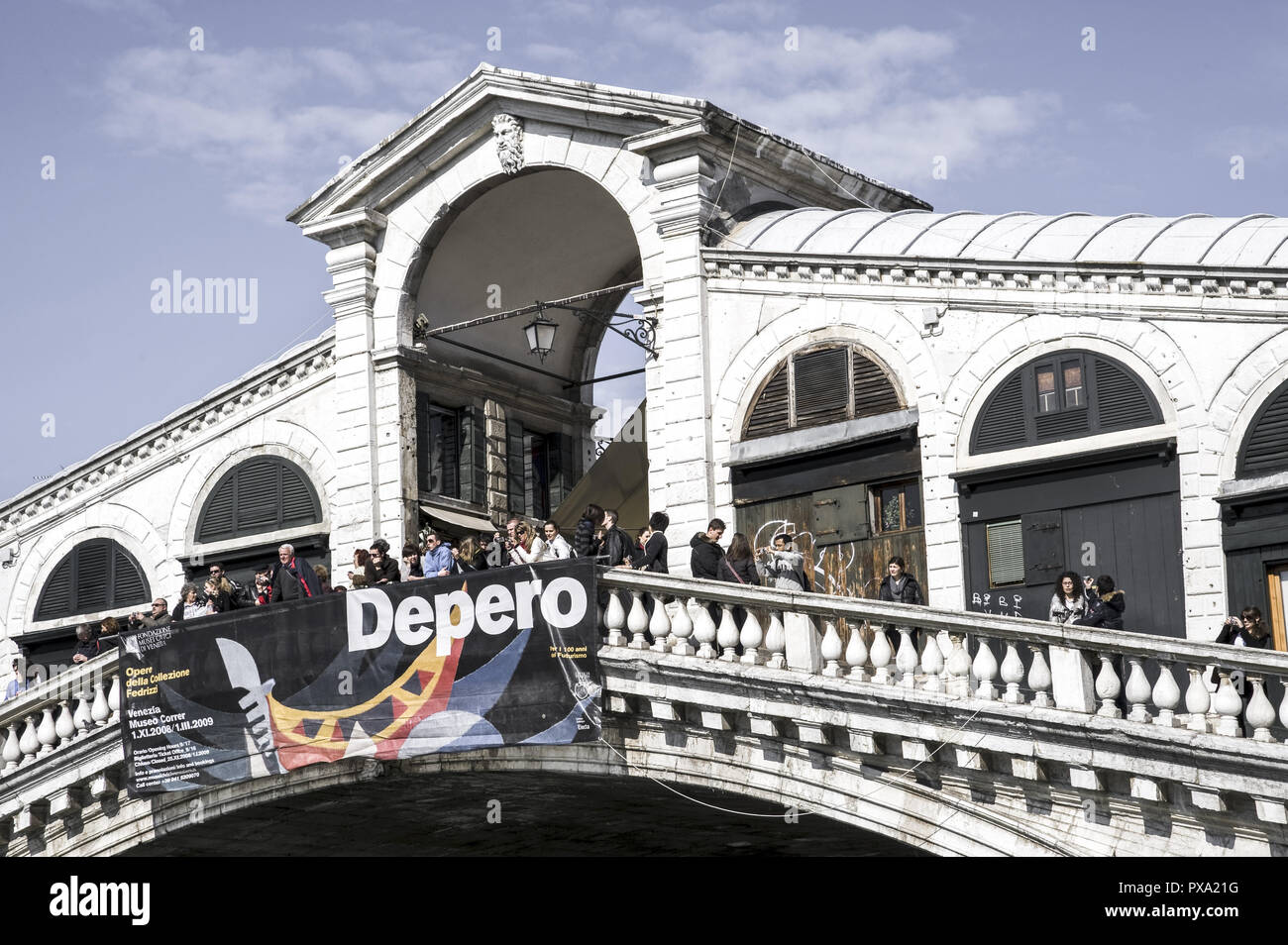 Venice, Rialto bridge, Ponte de Rialto, Italy, Venetia Stock Photo