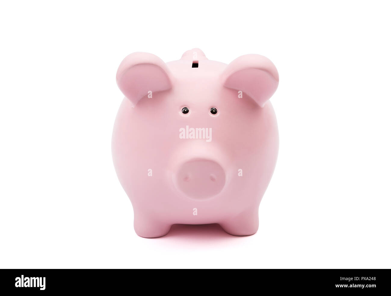 Piggy bank on white background with clipping path Stock Photo - Alamy