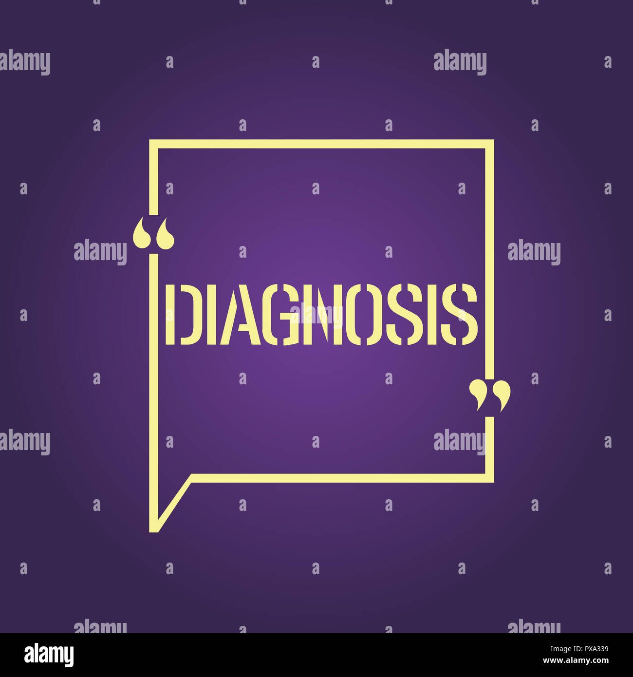 Text sign showing Diagnosis. Conceptual photo Identification of the ...
