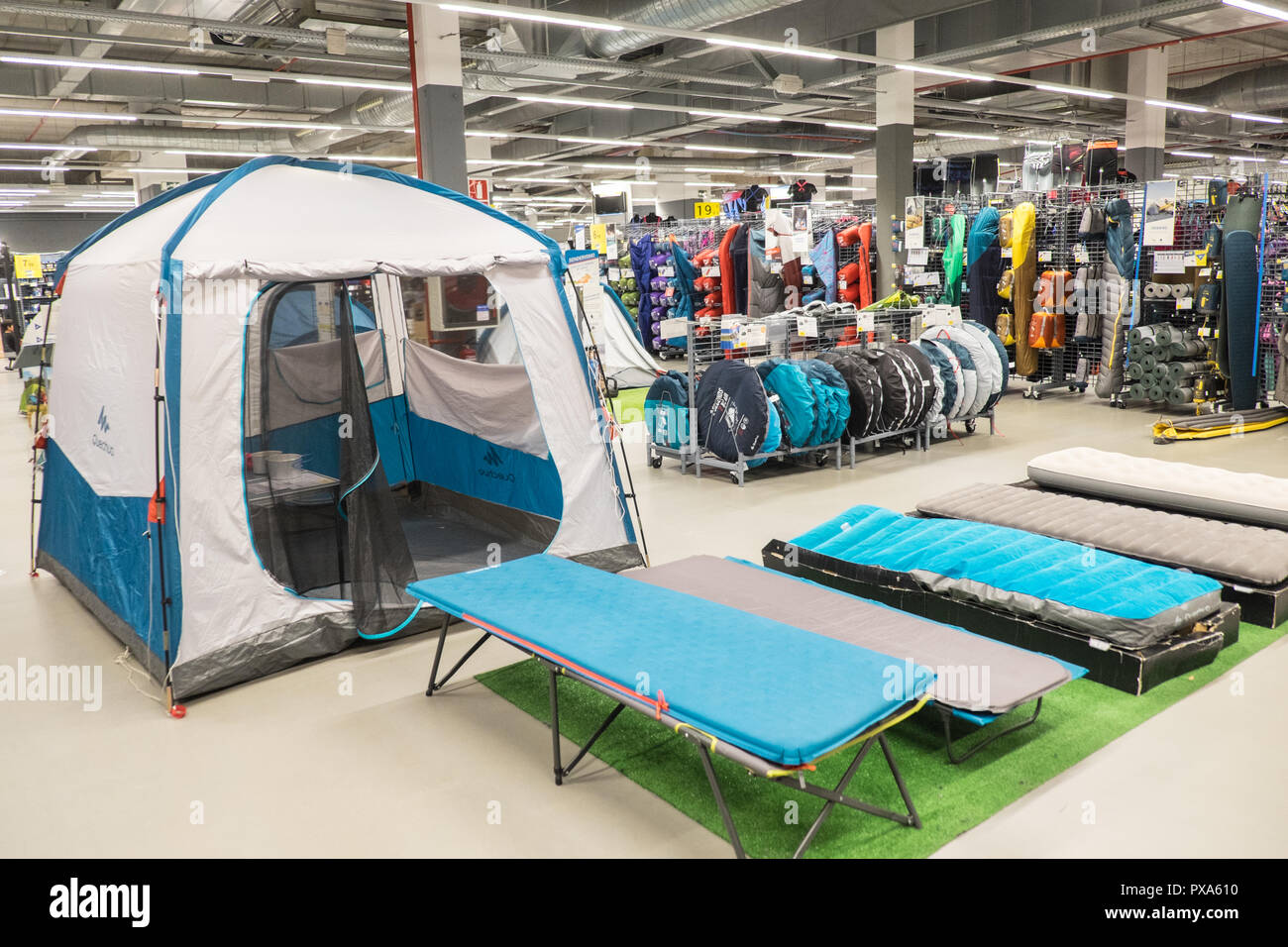 Aerial View of Decathlon. Sporting Goods Retailer. Almada, Portugal,  25.02.2021 Editorial Stock Photo - Image of blue, clothes: 211665273