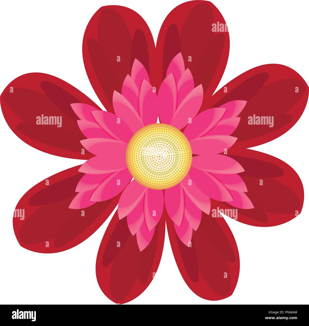 flower leaves nature on white background vector illustration Stock ...