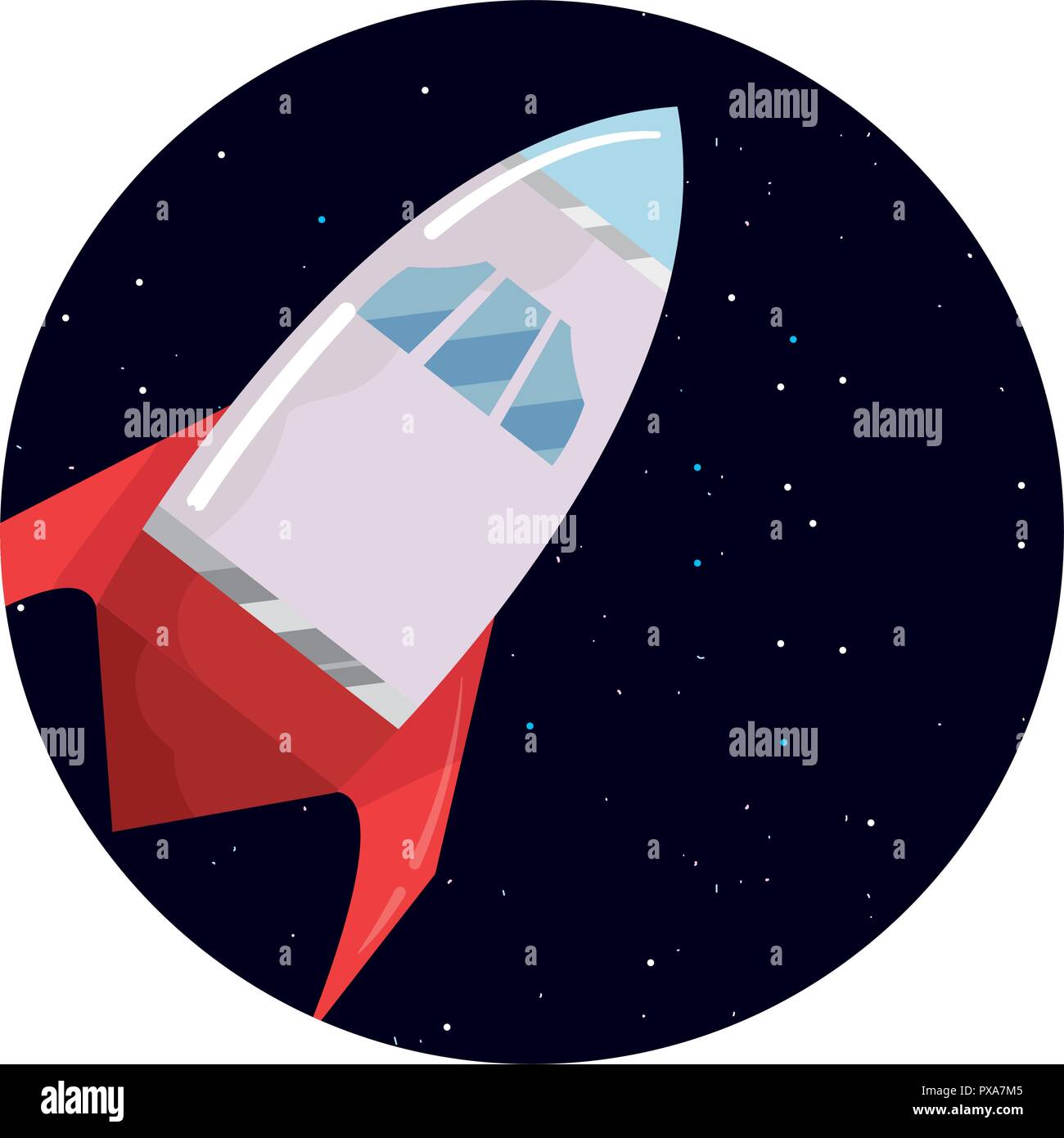 rocket astronomy space mission exploration vector illustration Stock ...