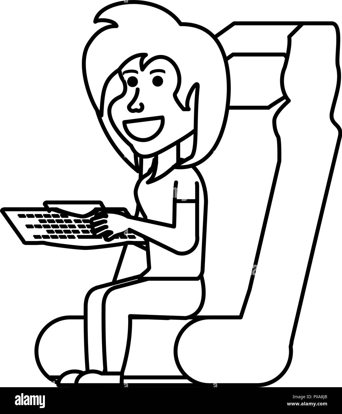 Playing Video Games Black And White Clipart