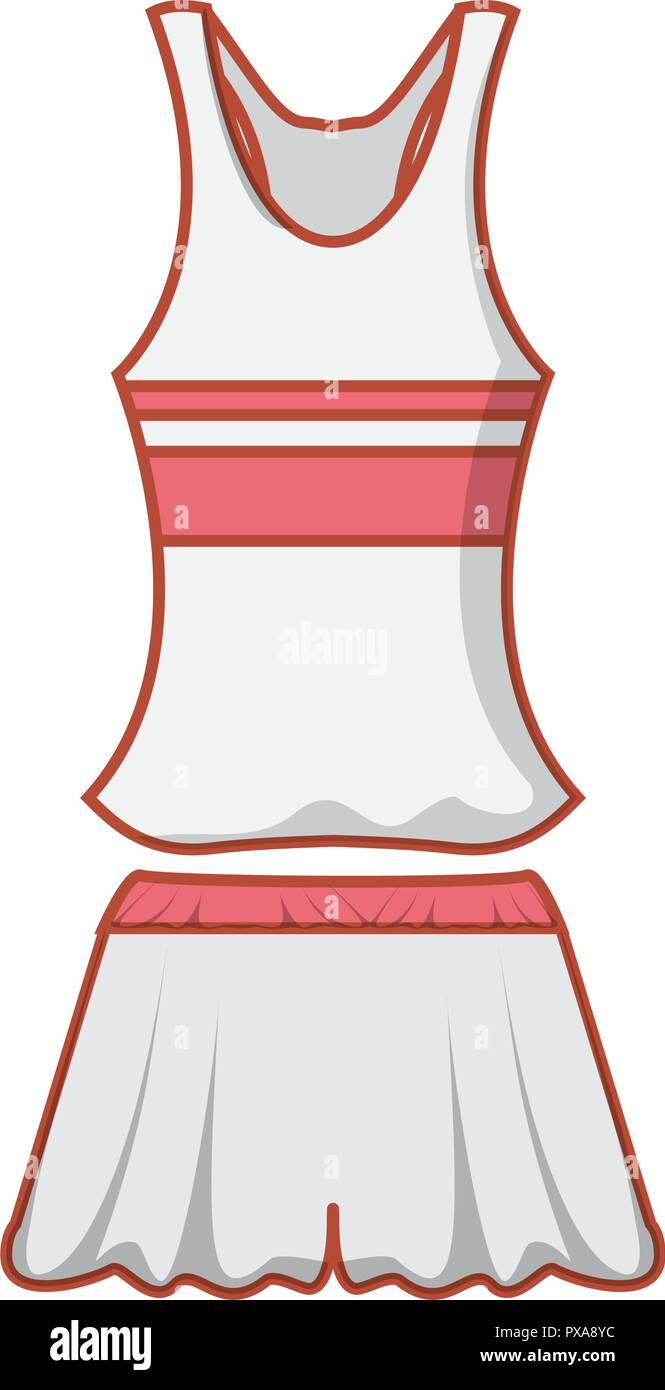 female tennis uniform clothes vector illustration design Stock Vector
