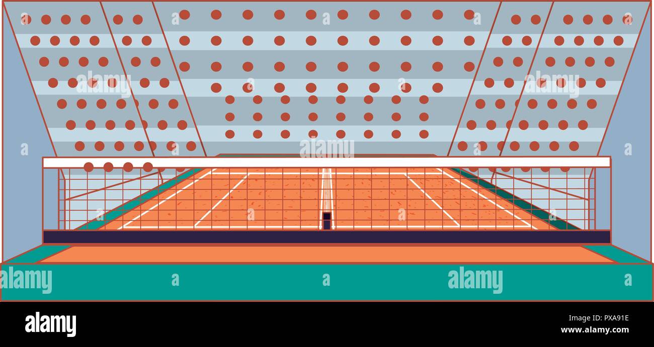 tennis stadium sport isolated icon vector illustration design Stock ...