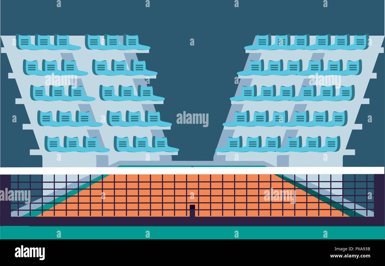 tennis stadium sport isolated icon vector illustration design Stock ...