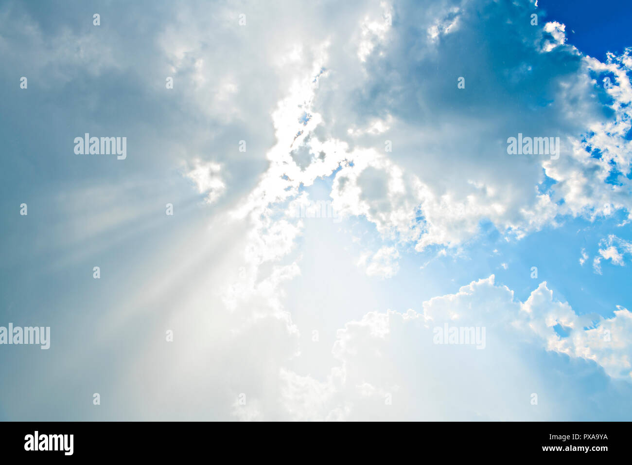 A Sun Inside Of Clouds Cool Effect Stock Photo - Alamy