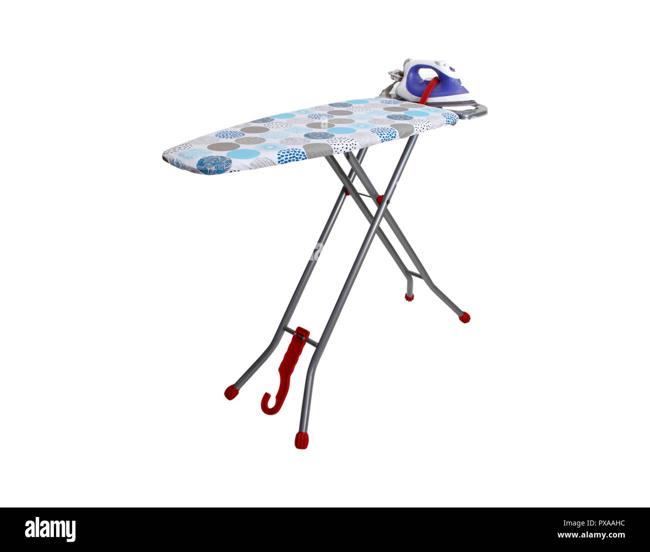 On an ironing board iron Stock Photo Alamy