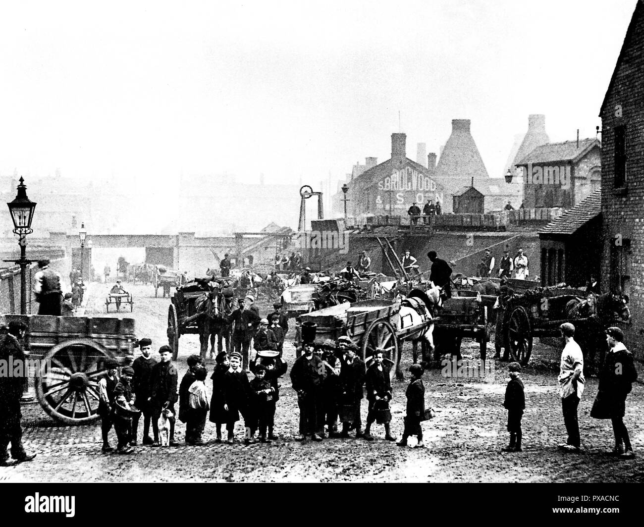 Coal Wharf, Longton early 1900’s Stock Photo