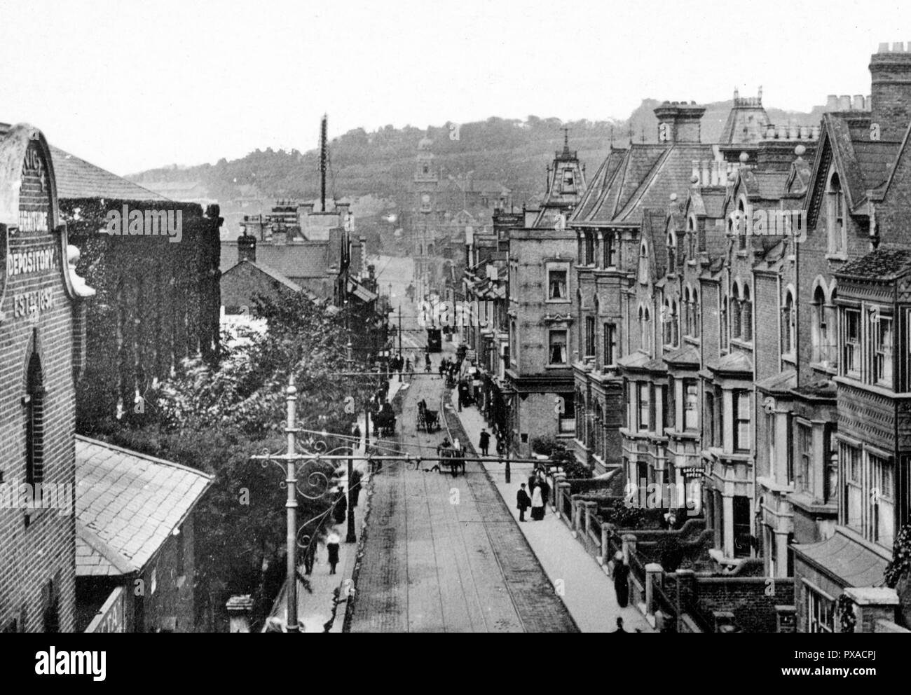 Railway Street, Chatham early 1900s Stock Photo