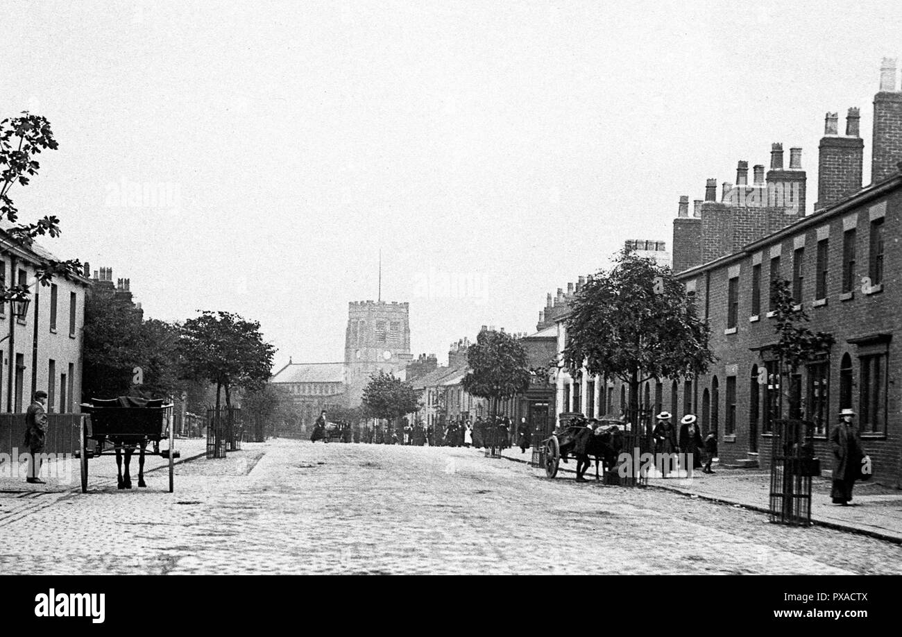 High Street, Newton le Willows early 1900s Stock Photo