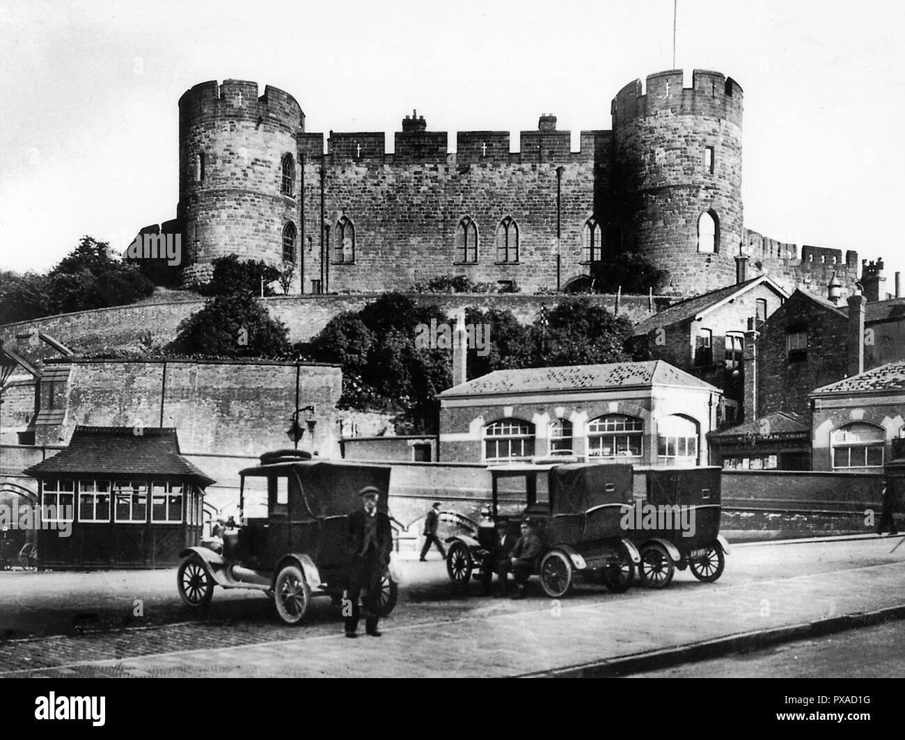 The Castle, Shrewsbury early 1900s Stock Photo