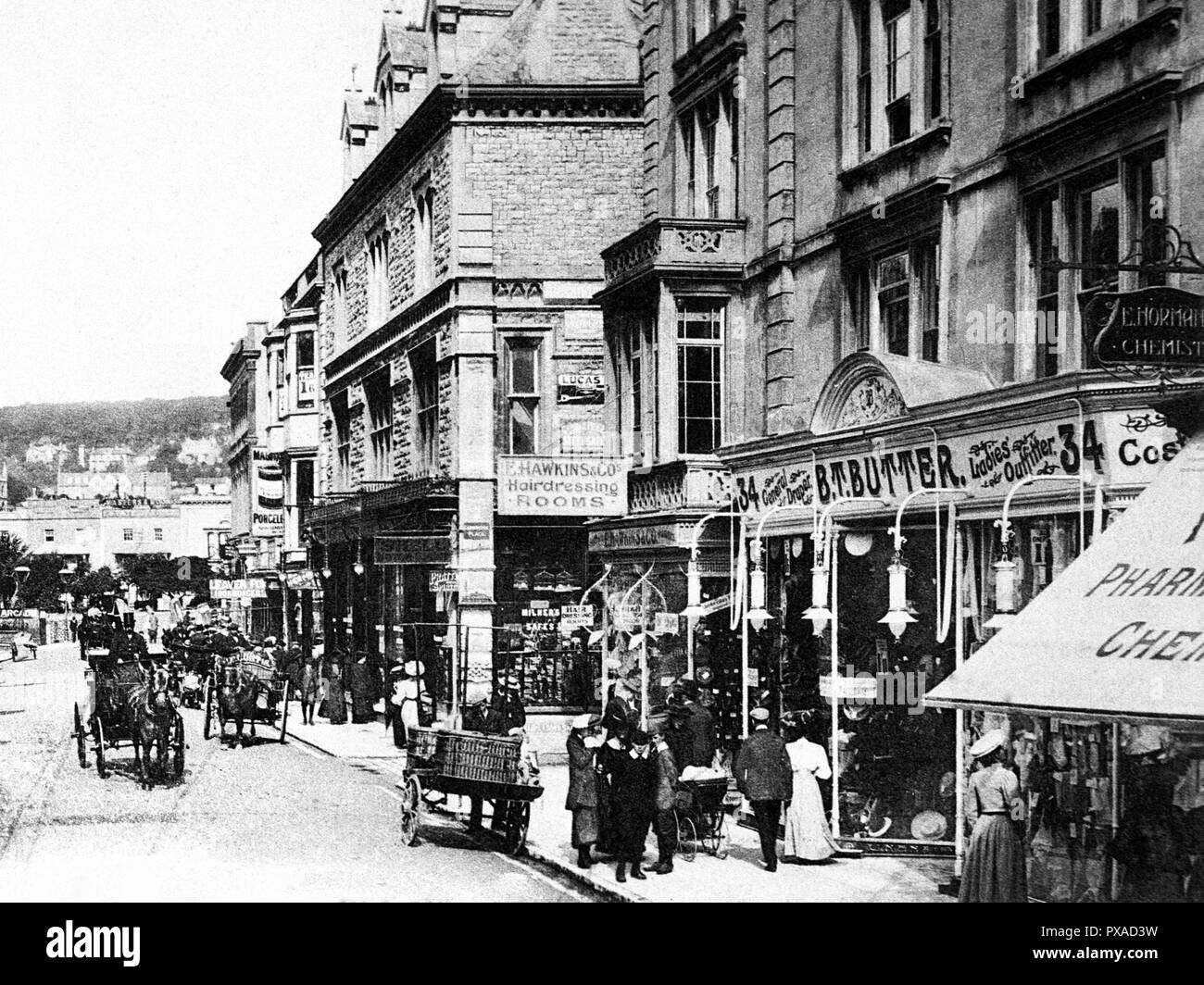 High Street, Weston Super Mare early 1900’s Stock Photo Alamy