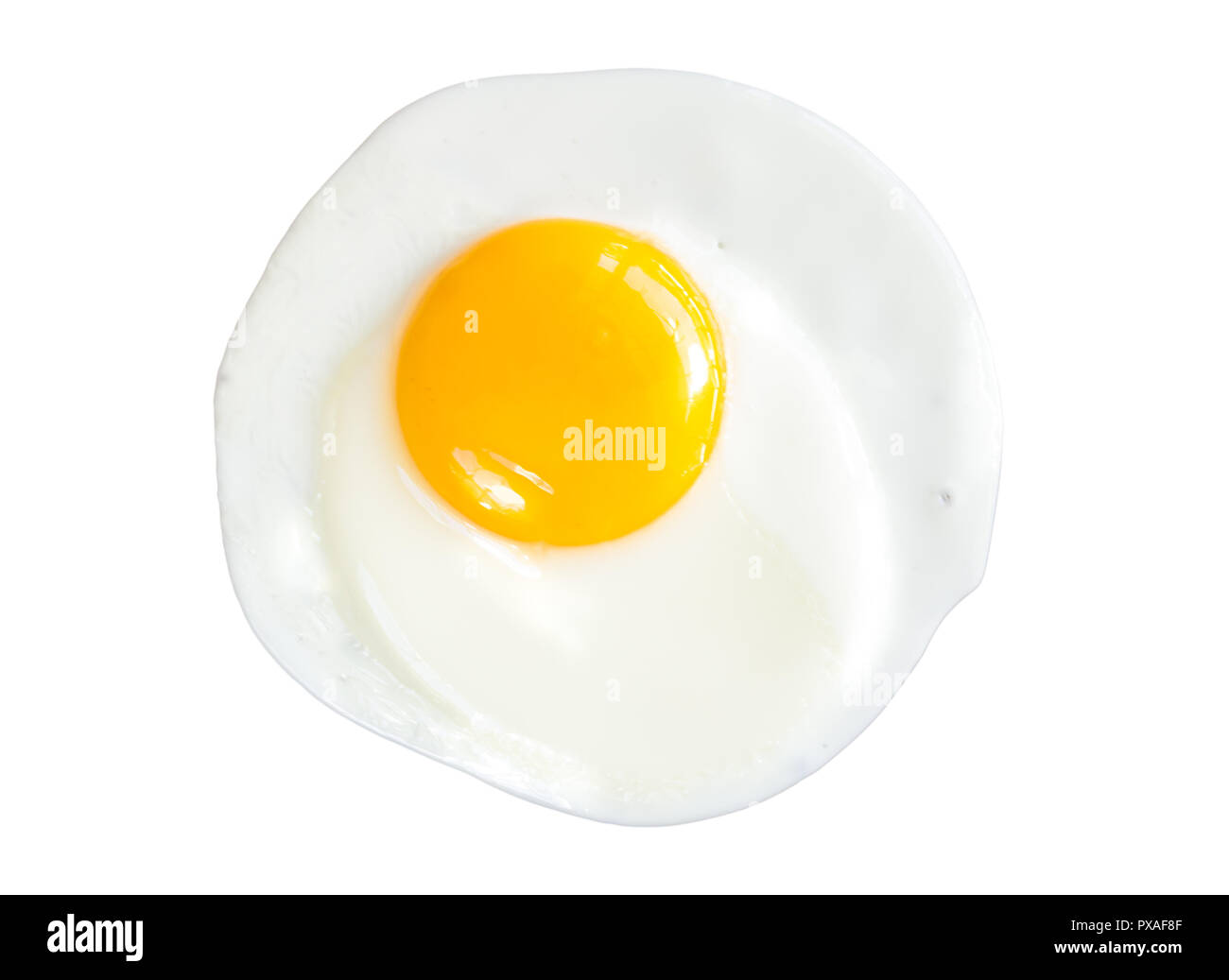 Fried egg isolated on white background Stock Photo - Alamy