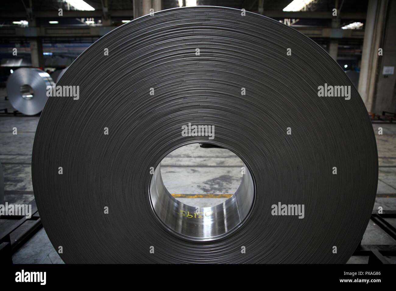 Completed the production of aluminum sheet coils Stock Photo Alamy