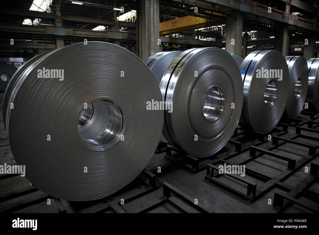 Completed the production of aluminum sheet coils Stock Photo Alamy