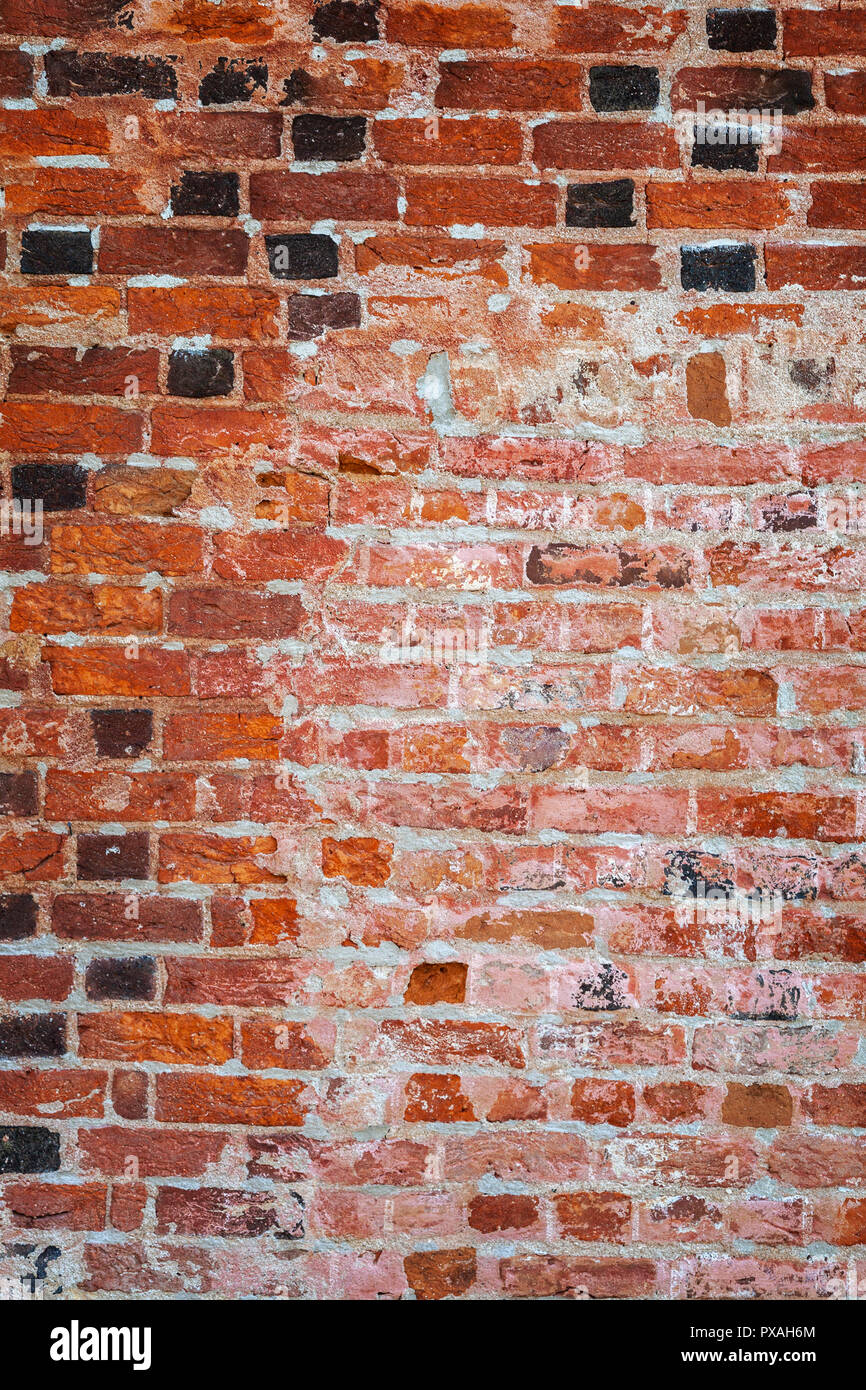 Old worn brick wall background. Stock Photo