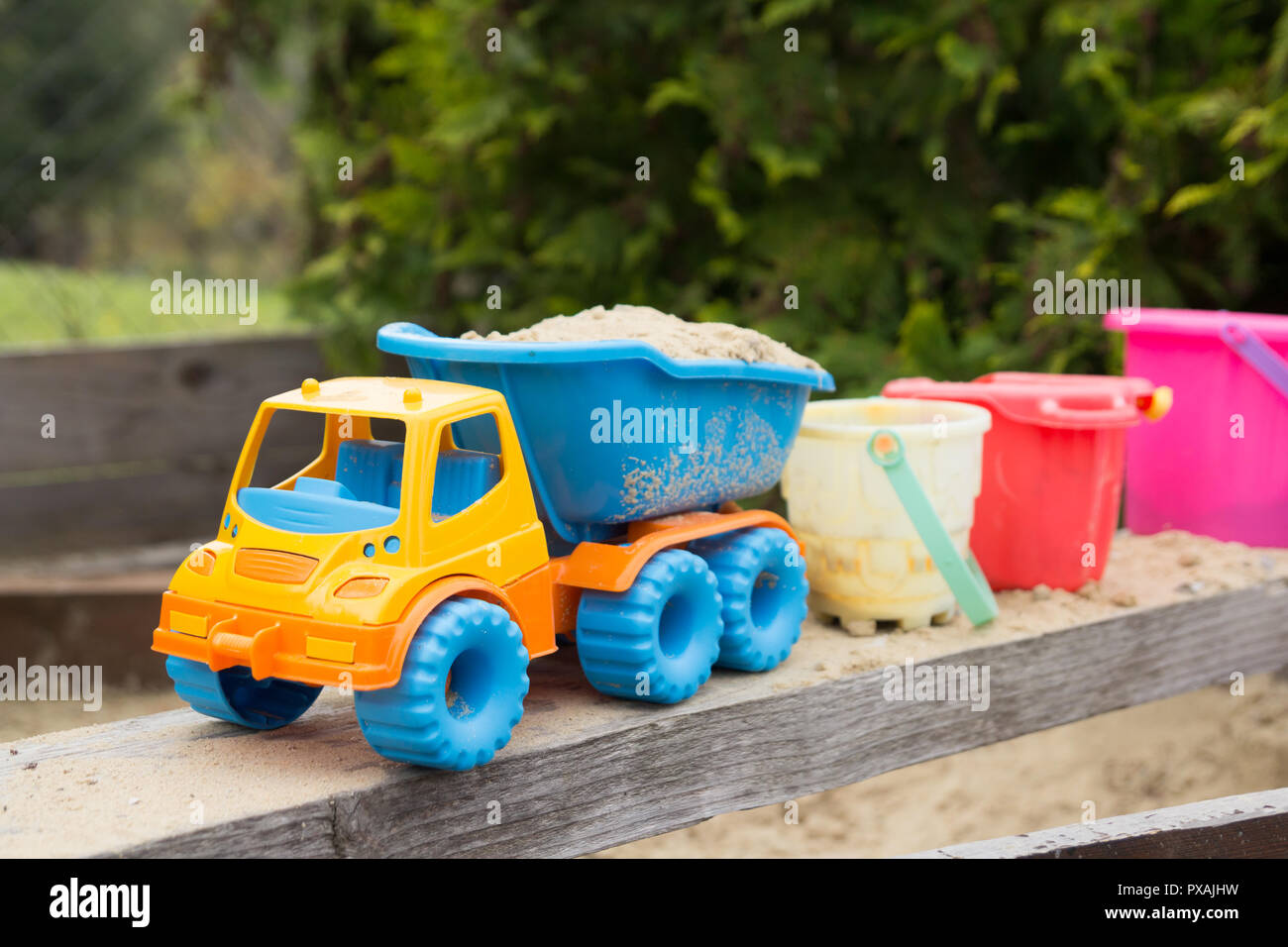 children plastic truck Stock Photo