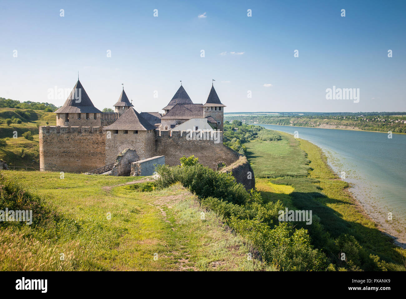 Khotyn fortress in UKraine Stock Photo