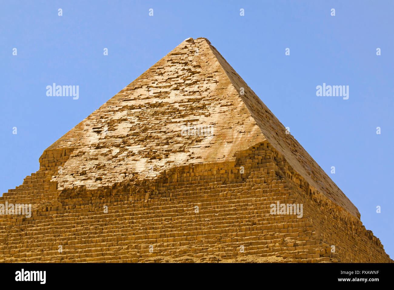 Top of Khafre pyramid at sunny day Stock Photo - Alamy