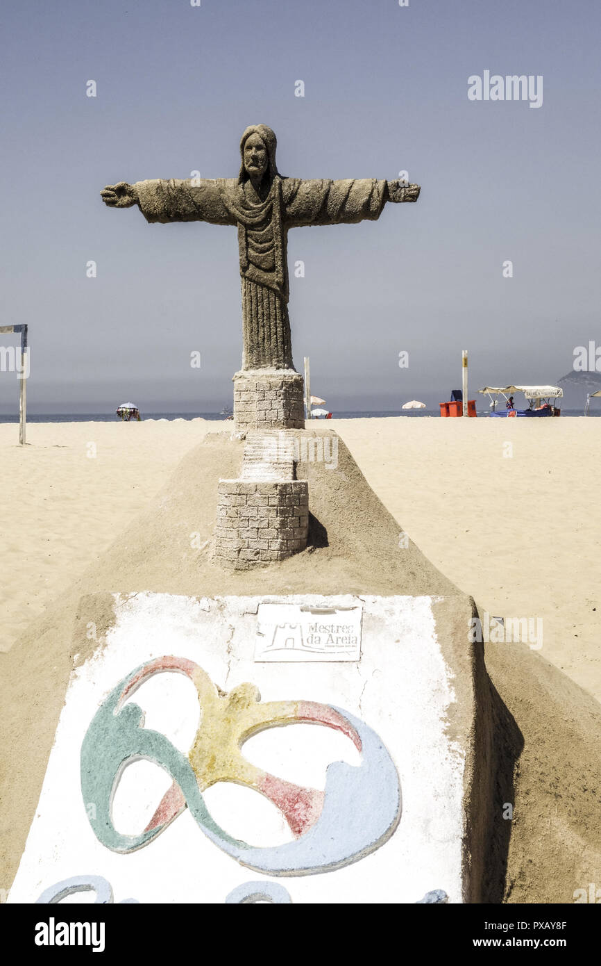 Rio de Janeiro, Copacabana, Rio 2016 Olympic Summer Games, Brazil Stock Photo