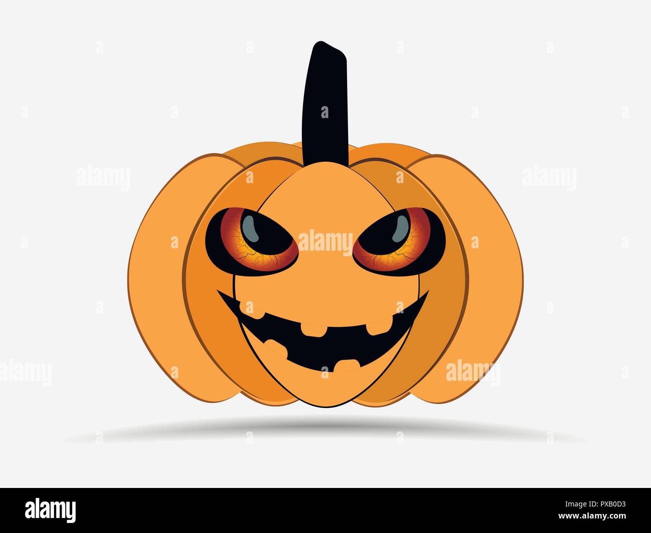 Happy Halloween. Pumpkin isolated on white background. Jack o lantern ...