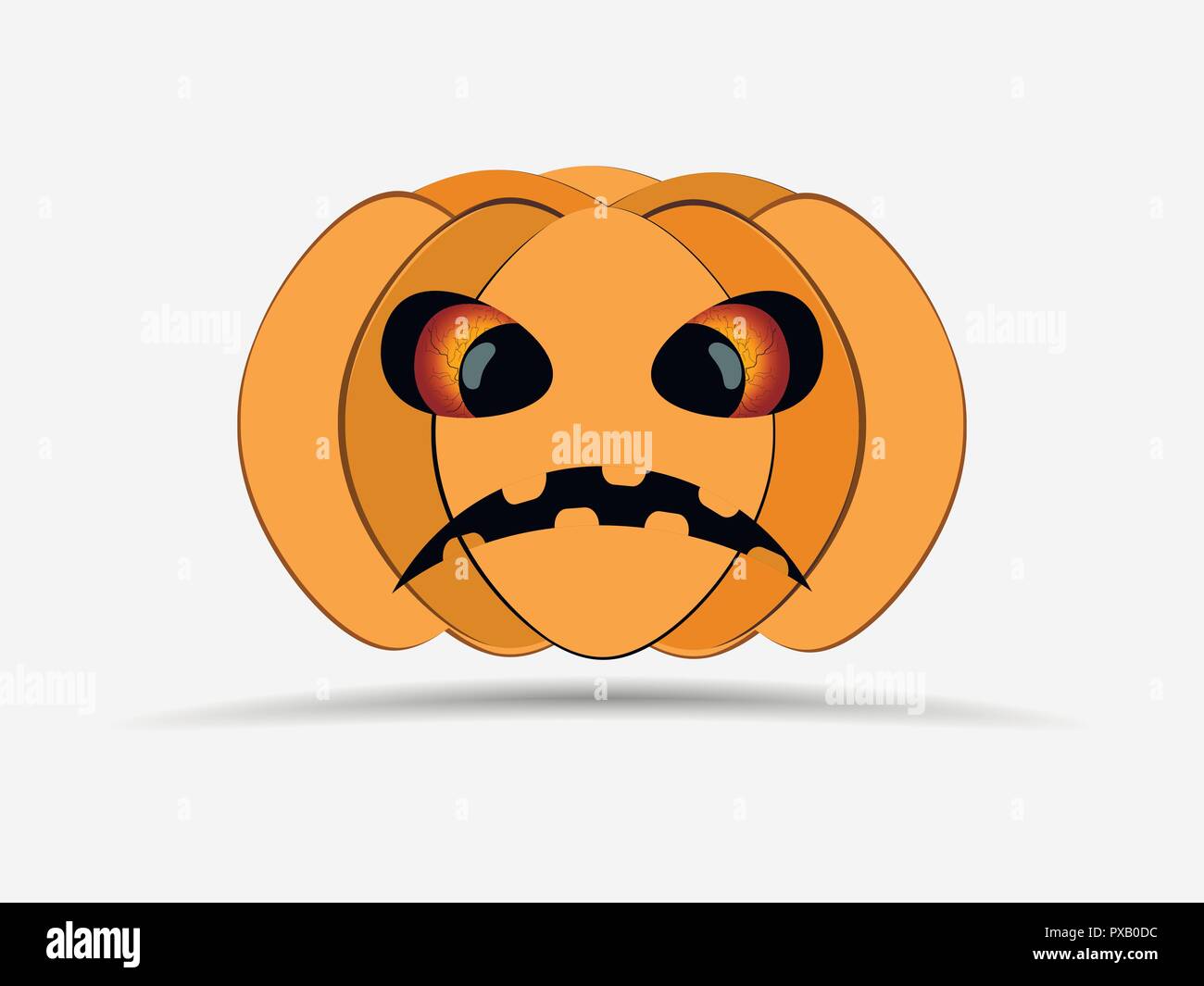 Happy Halloween. Pumpkin isolated on white background. Jack o lantern ...