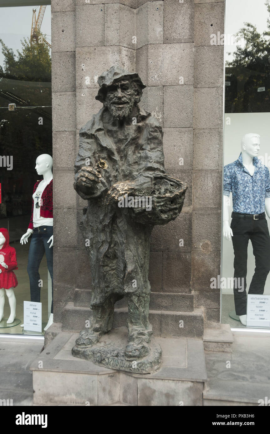 Armenia, Yerevan, retail store with public art outside Stock Photo Alamy