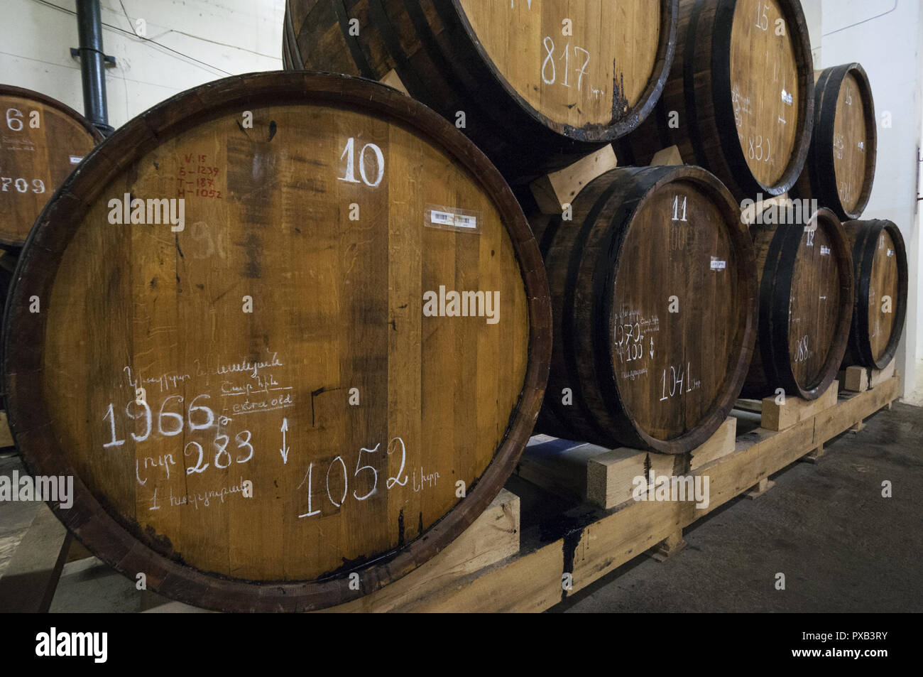 Armenia, Yerevan, Yerevan Brandy Company (Ararat Brandy, aging barrels