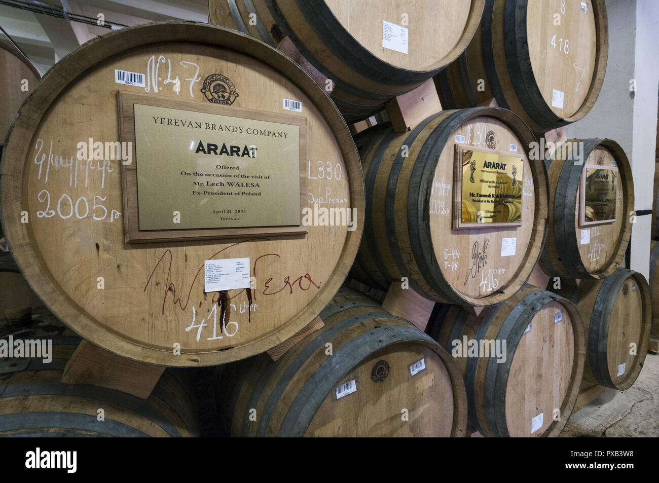 Armenia, Yerevan, Yerevan Brandy Company (Ararat Brandy, aging barrels
