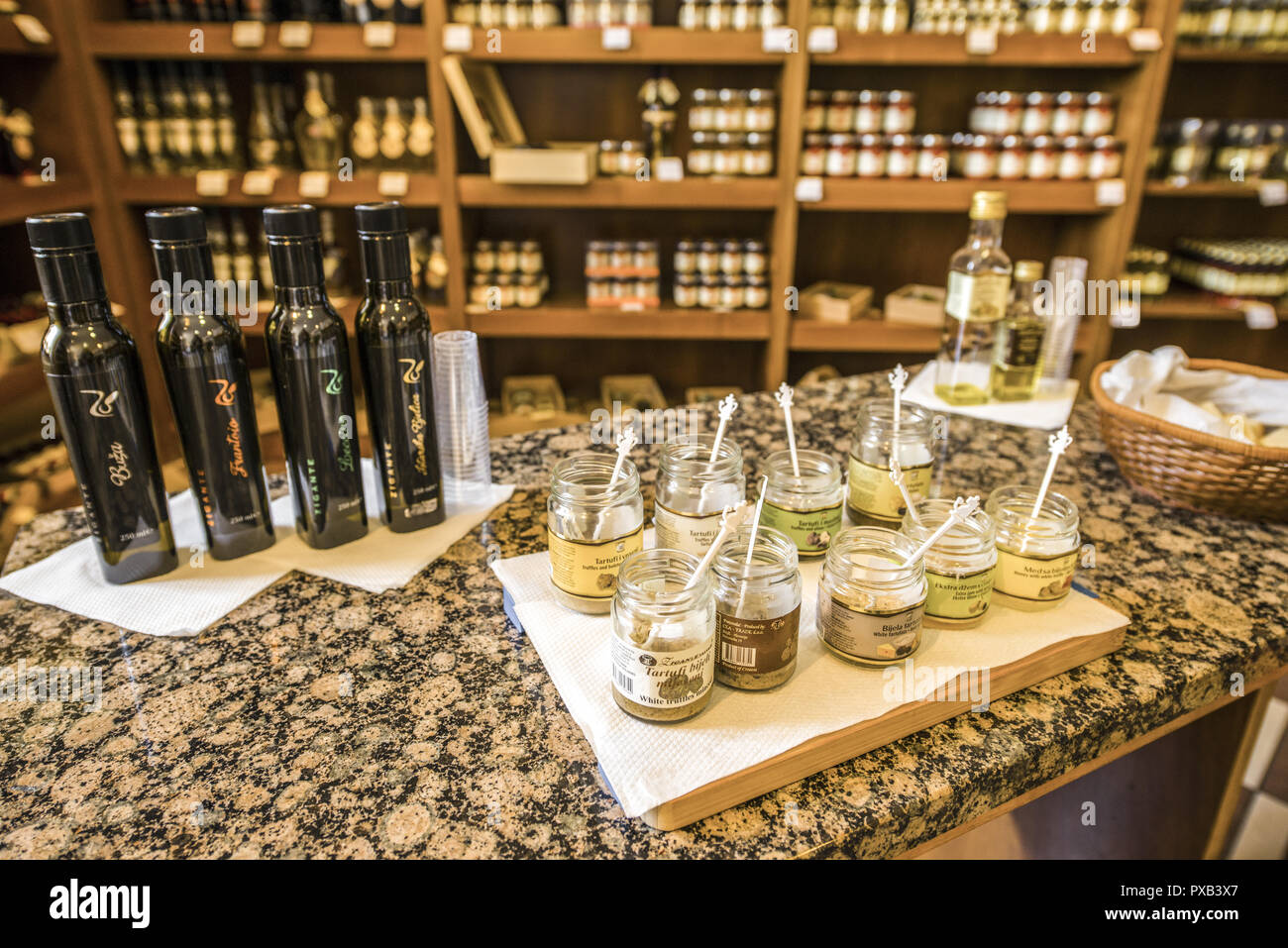 Croatia, Istria, Zigante truffles main shop and restaurant in Levade