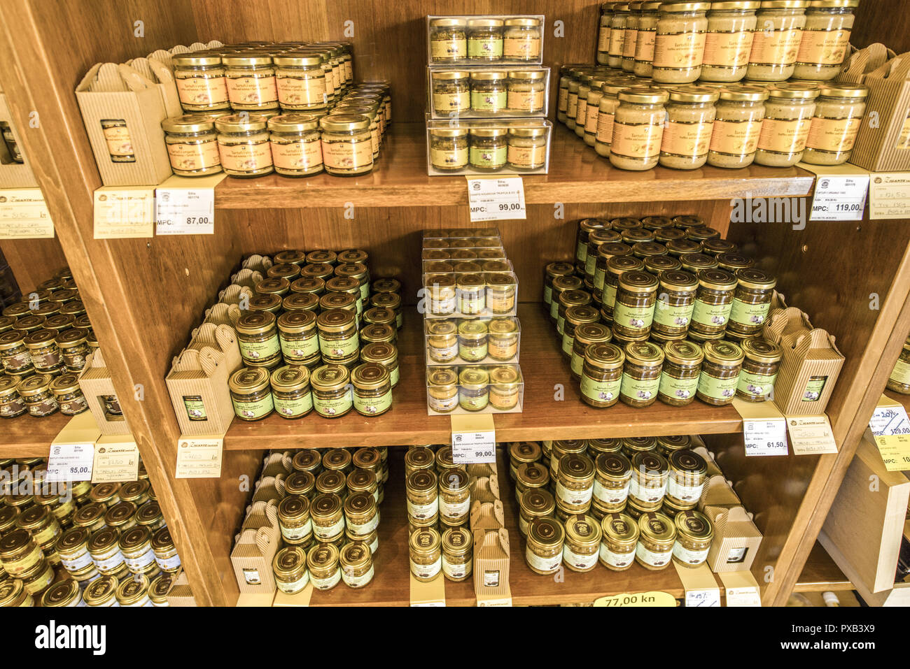 Croatia, Istria, Zigante truffles main shop and restaurant in Levade