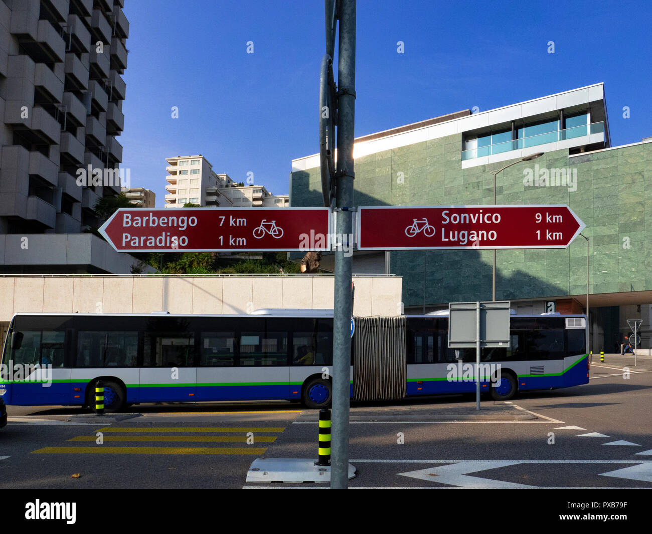 Bus lane road markings hi-res stock photography and images - Alamy