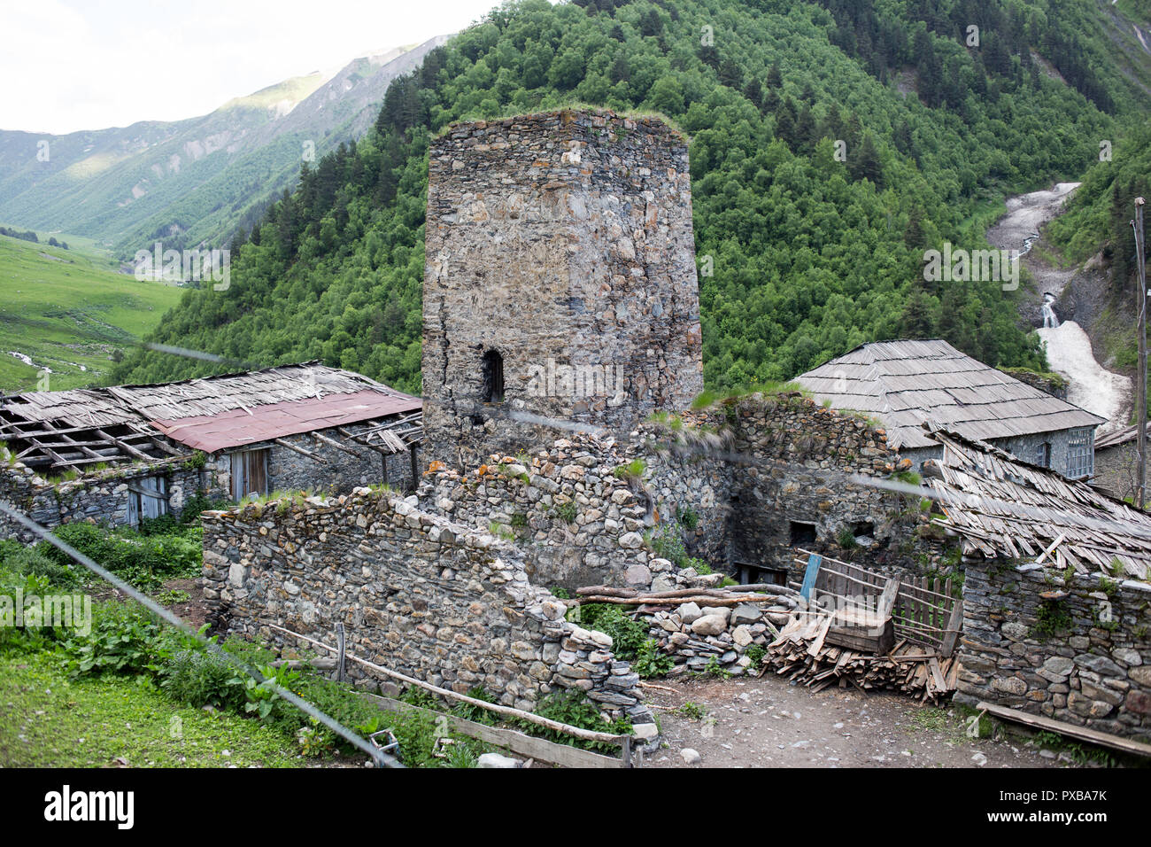 Adishi village in Caucasus mountains Stock Photo Alamy