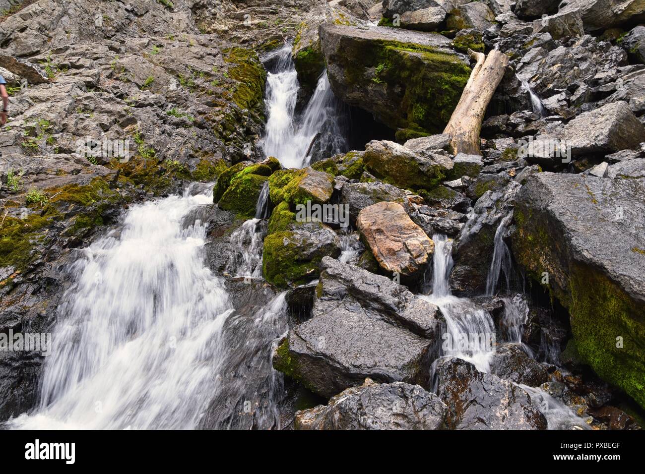 Download Waterfall And River Stream Mountain Views From Hiking Trails To Doughnut Falls In Big Cottonwood Canyon In The Wasatch Front Rocky Mountains Utah W Stock Photo Alamy