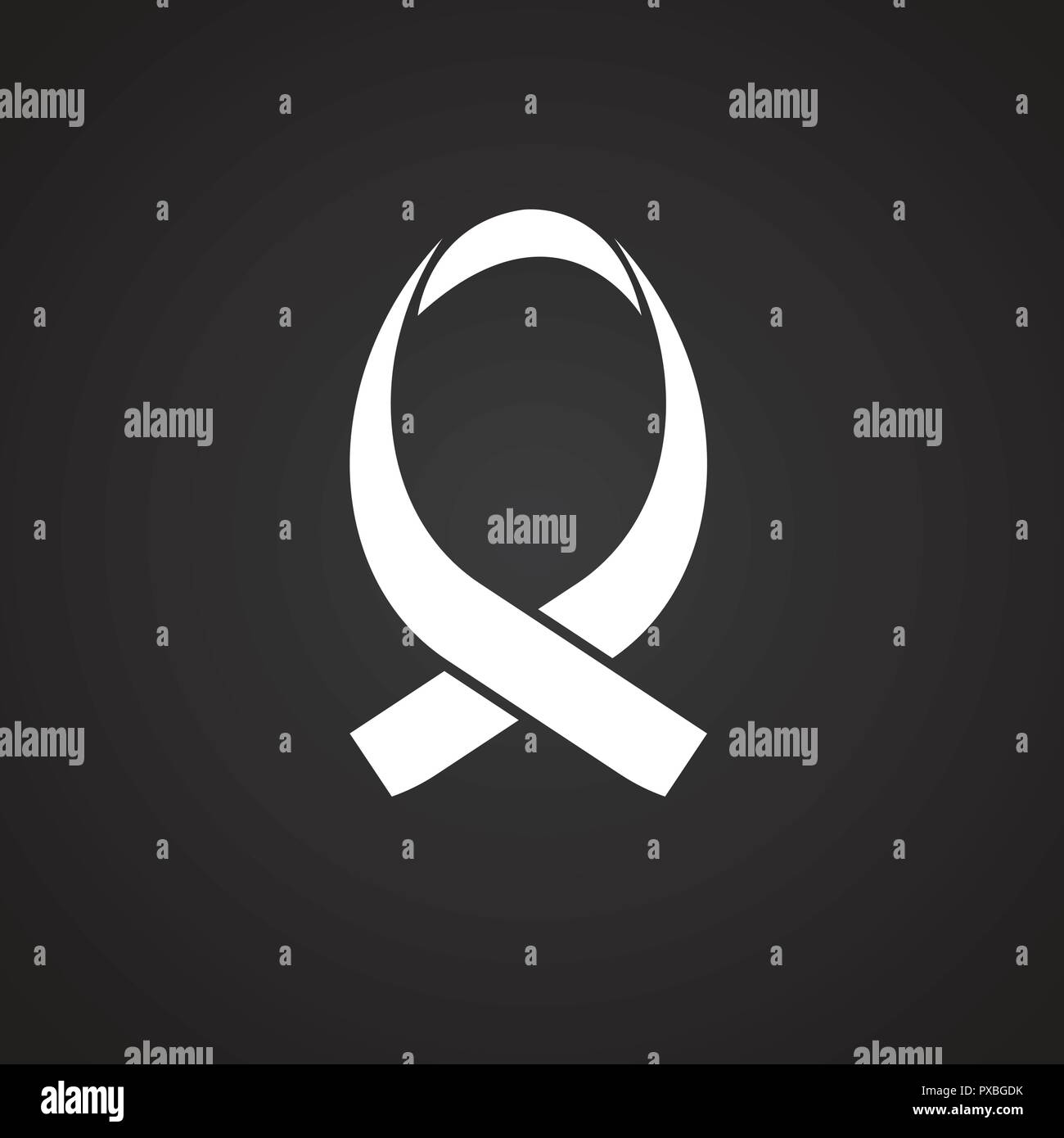 Aids awareness symbol on black background Stock Vector Image & Art - Alamy