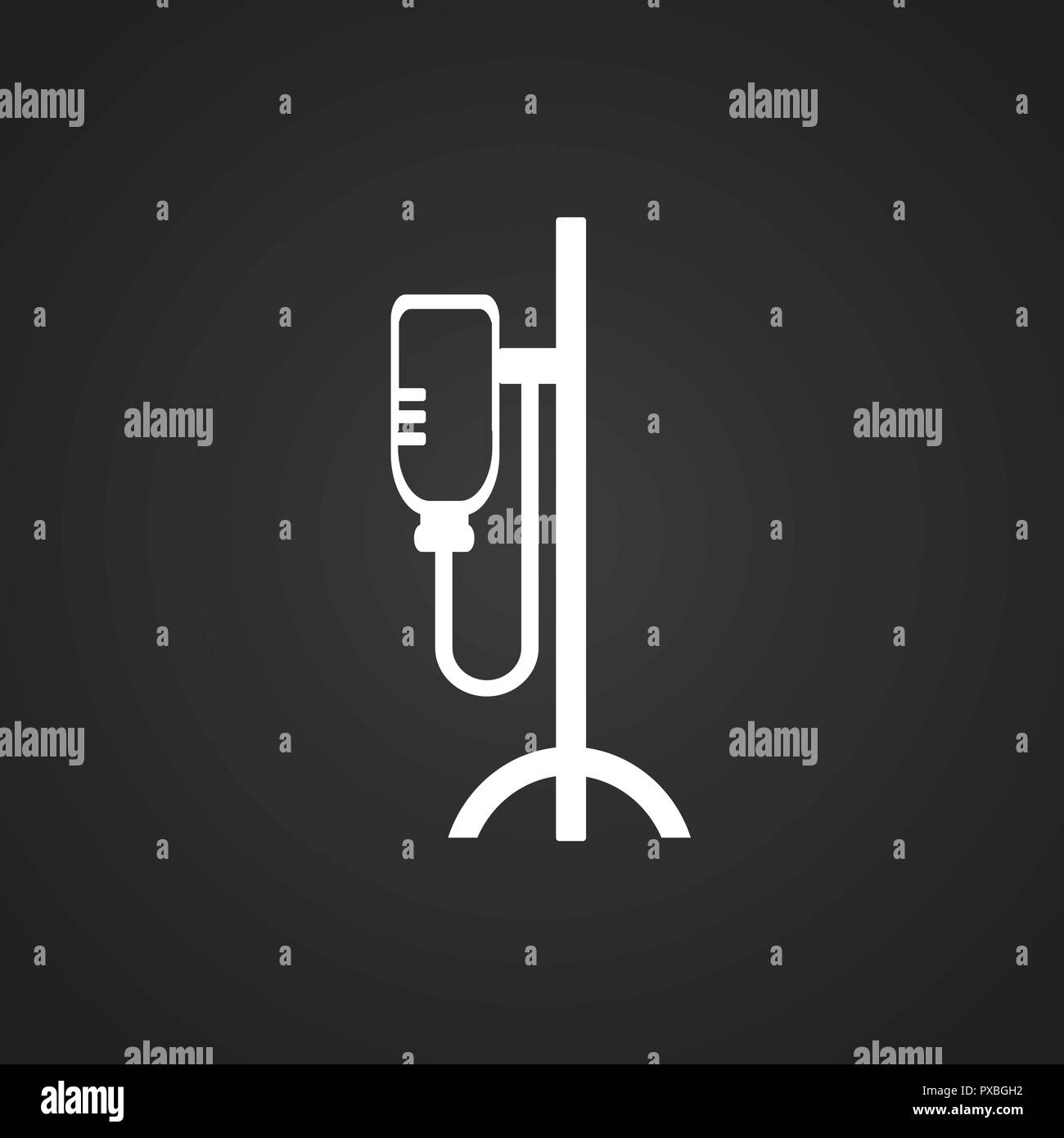 Drop counter on black background Stock Vector