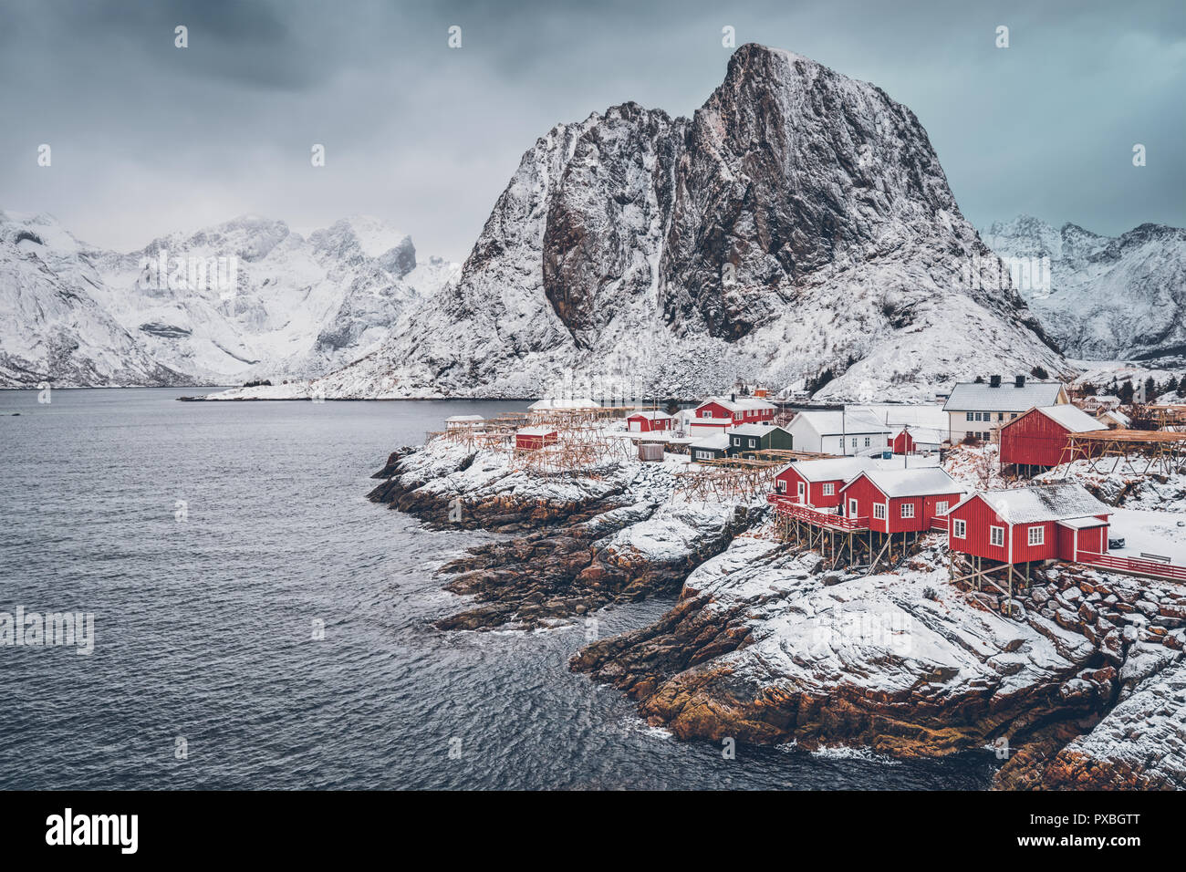 Hamnoy fishing village on Lofoten Islands, Norway Stock Photo