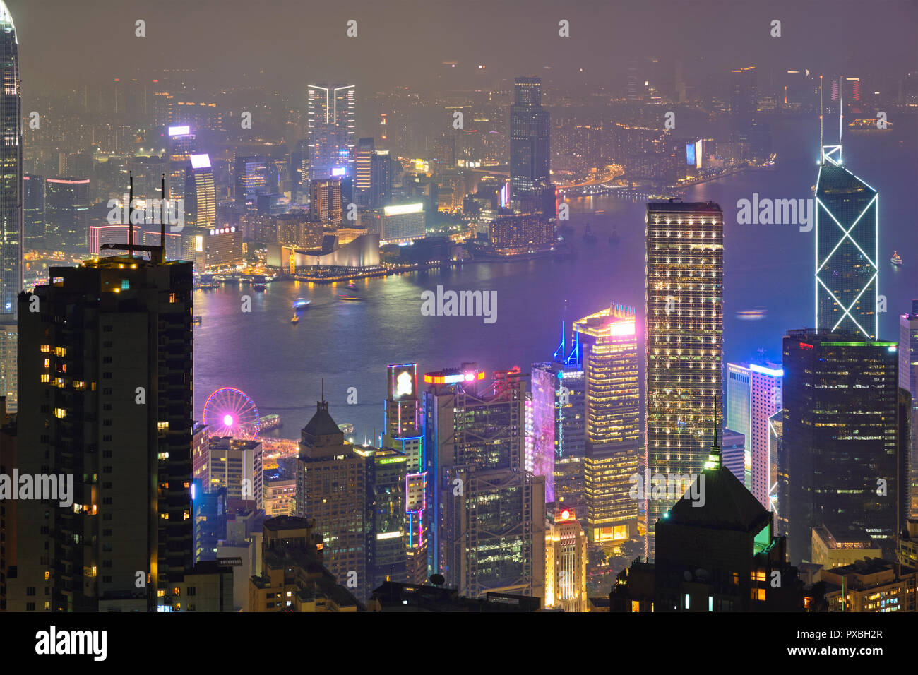Hong Kong skyscrapers skyline cityscape view Stock Photo - Alamy