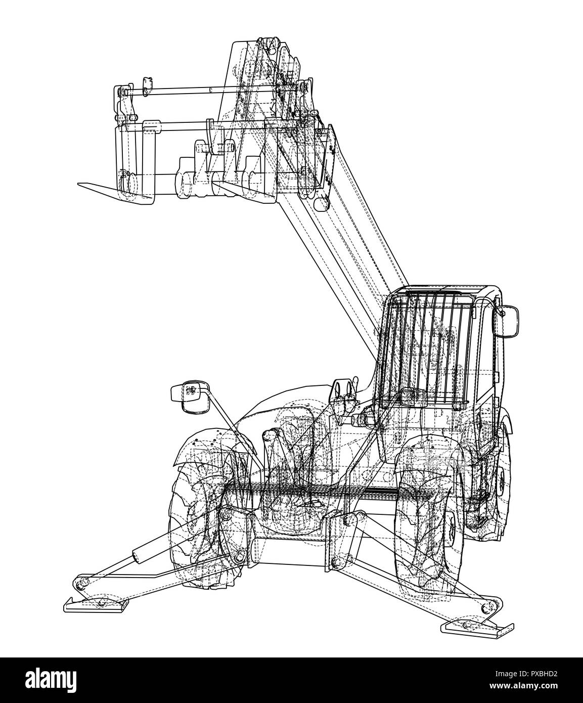 Forklift concept. Vector Stock Vector Image & Art - Alamy