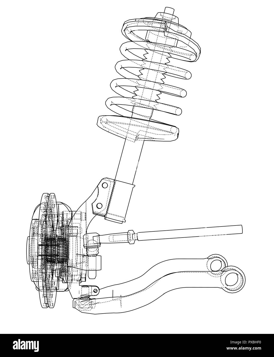 Suspension shock Stock Vector Images Alamy