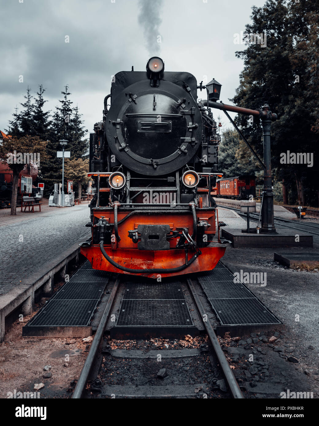 Old steam railroad Stock Photo