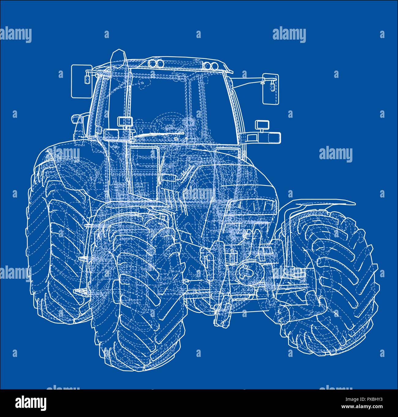 Tractor Plan Vector Farm Tractor Concept. Vector Stock Vector Image & Art - Alamy