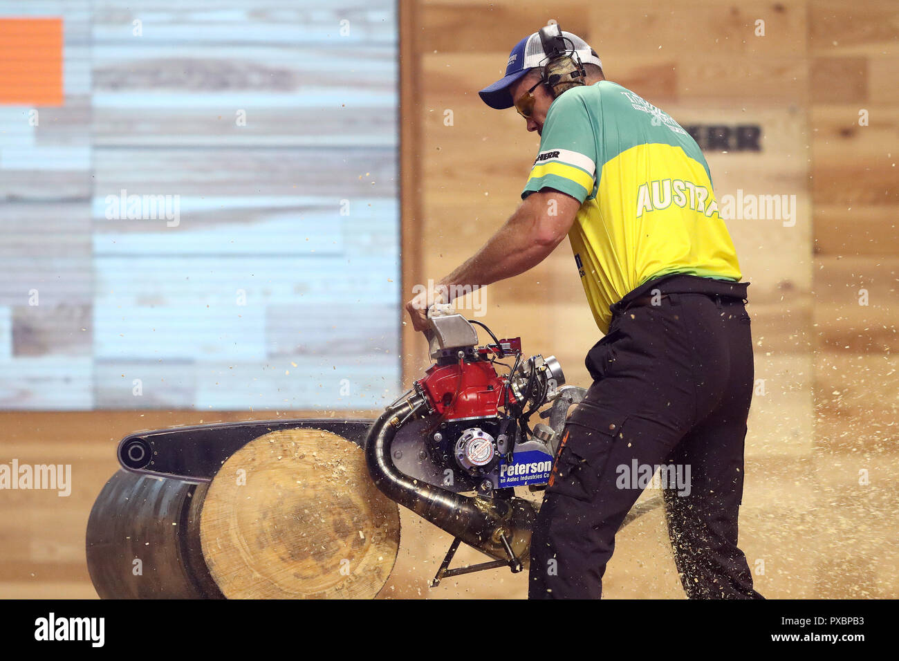 Liverpool, UK. 20th Oct, 2018. Stihl TIMBERSPORTS Individual World Championships 2018 Credit: Paul Greenwood/Alamy Live News Stock Photo