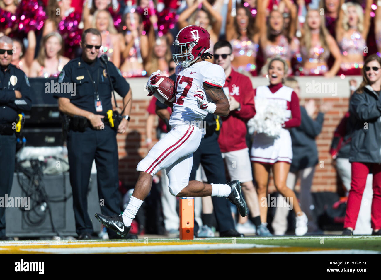October 20 2018 Jaylen Waddle 17 Of The Alabama Crimson
