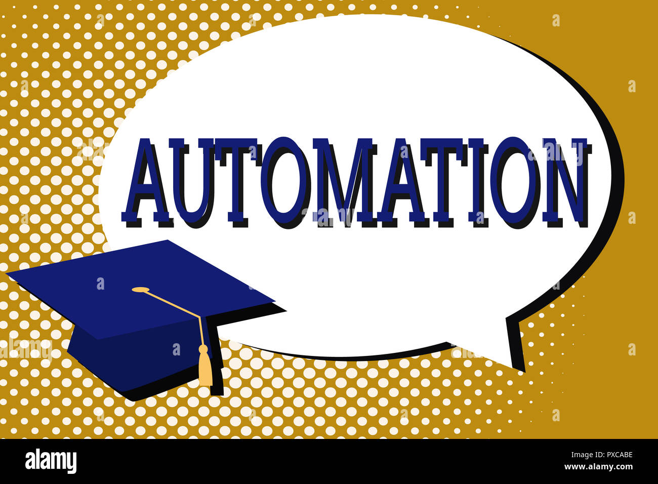 Text sign showing Automation. Conceptual photo Technology created to ...