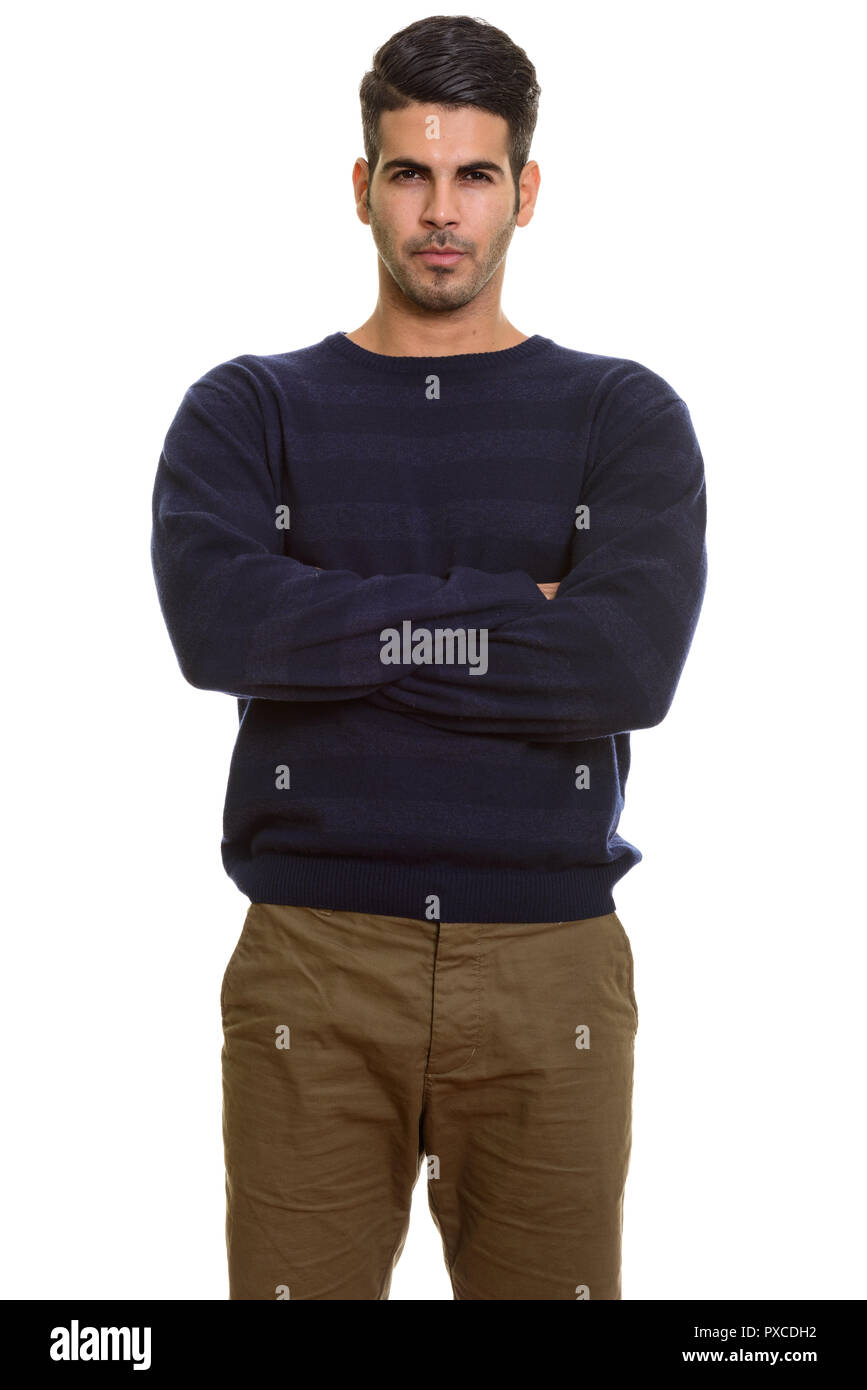 Handsome man crossed arms hi-res stock photography and images - Alamy