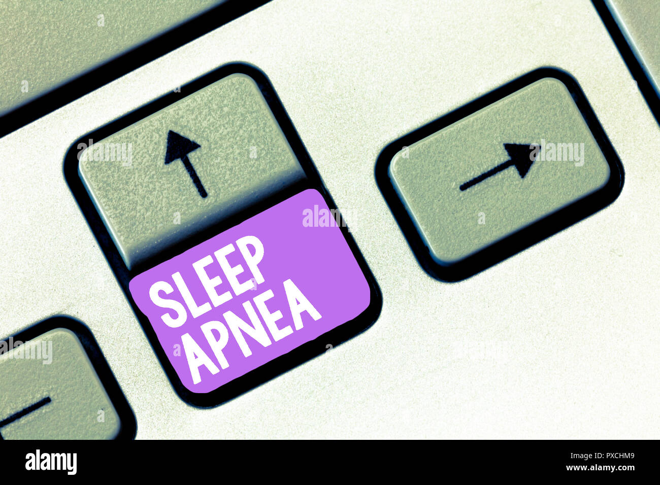 Handwriting text Sleep Apnea. Concept meaning The temporary stoppage of breathing during sleep Snoring. Stock Photo