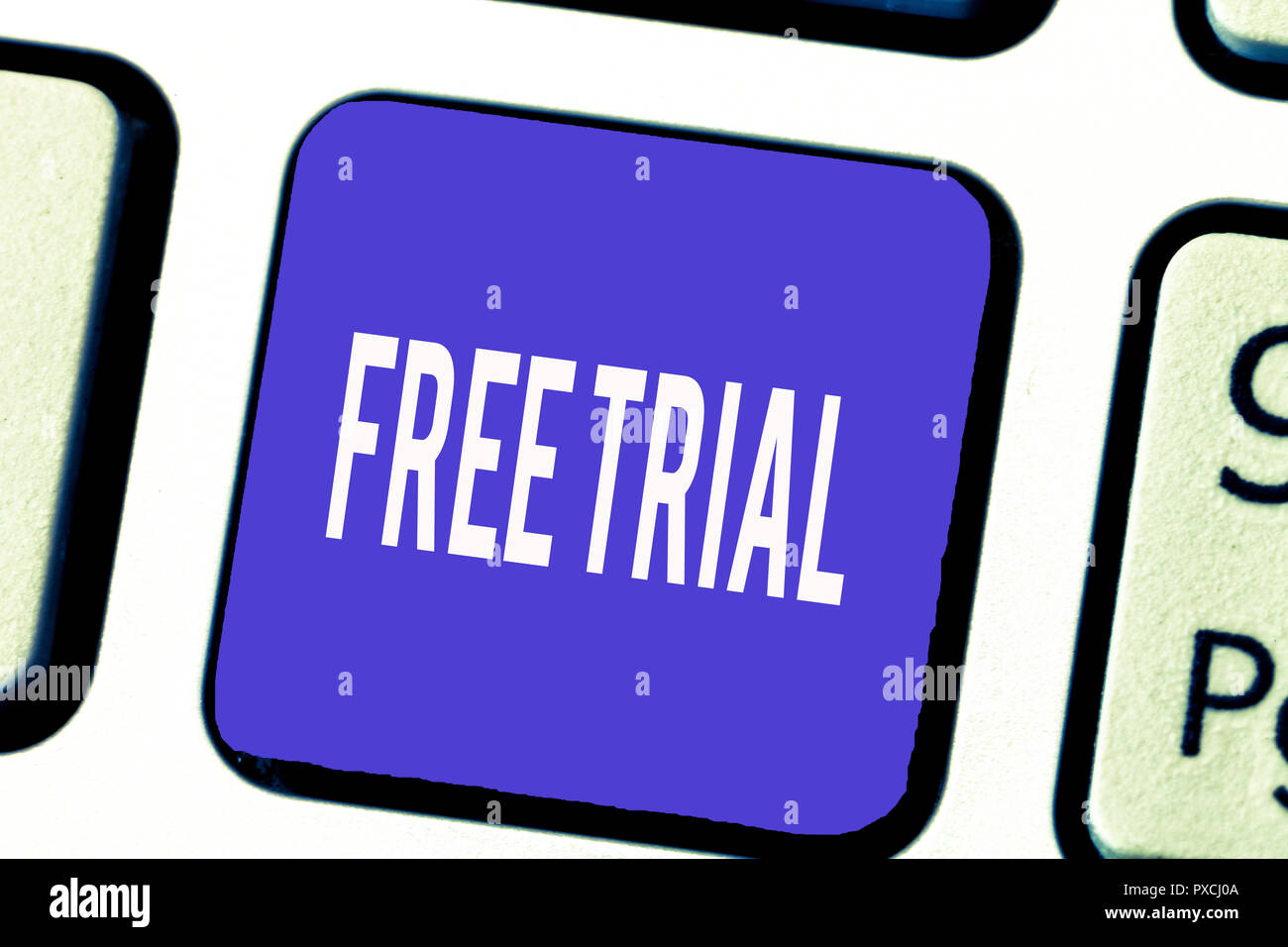 Word Writing Text Free Trial Business Concept For Product Or