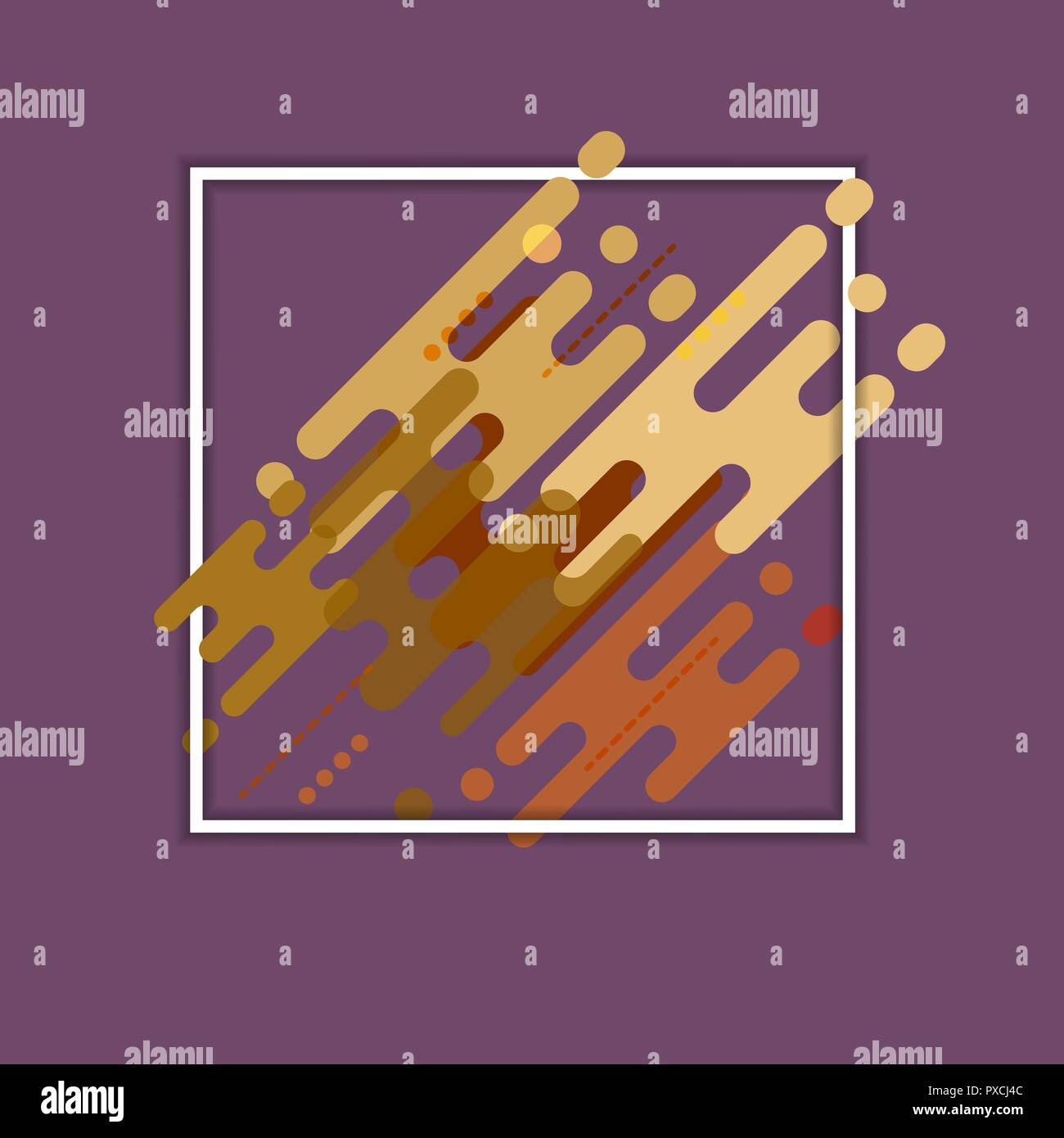 White frame with geometric pattern, stock vector Stock Vector